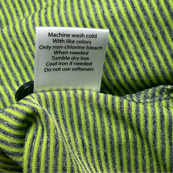 Walter Hagen Hydro Dri Long Sleeve Green Striped Polo Golf Shirt XL Athletic - Picture 7 of 10